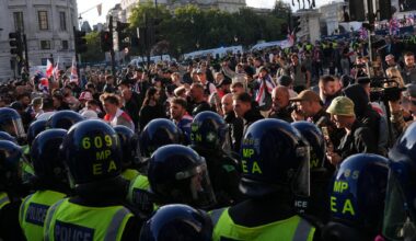 À Londres, la démonstration de force de l’extrême droite britannique s’achève sur des « violences inacceptables »