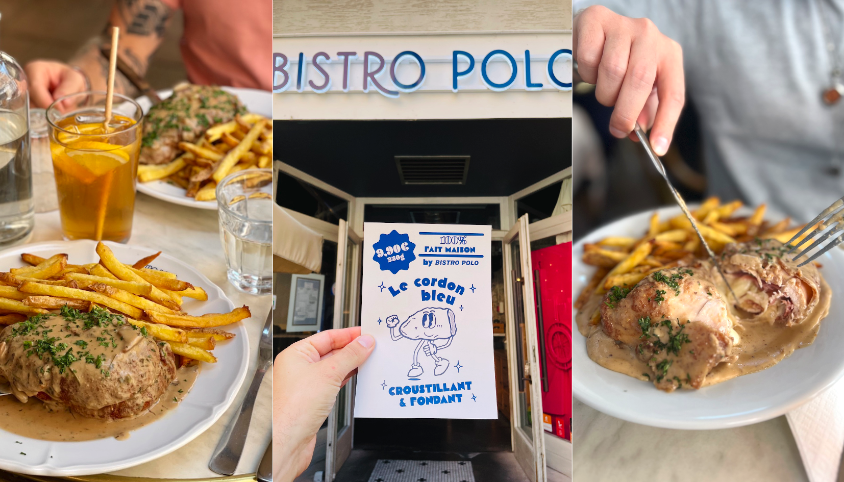 à Strasbourg, cordon bleu + frites maison sont à 9,90€ au Bistro Polo !