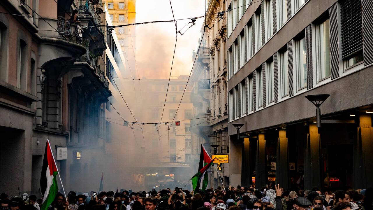A Lausanne, deux manifestations pro et contre Israël ont eu lieu simultanément