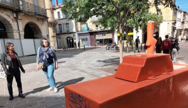 Le léopard de l’exposition "Ça cartonne en centre-ville" endommagé à Agen