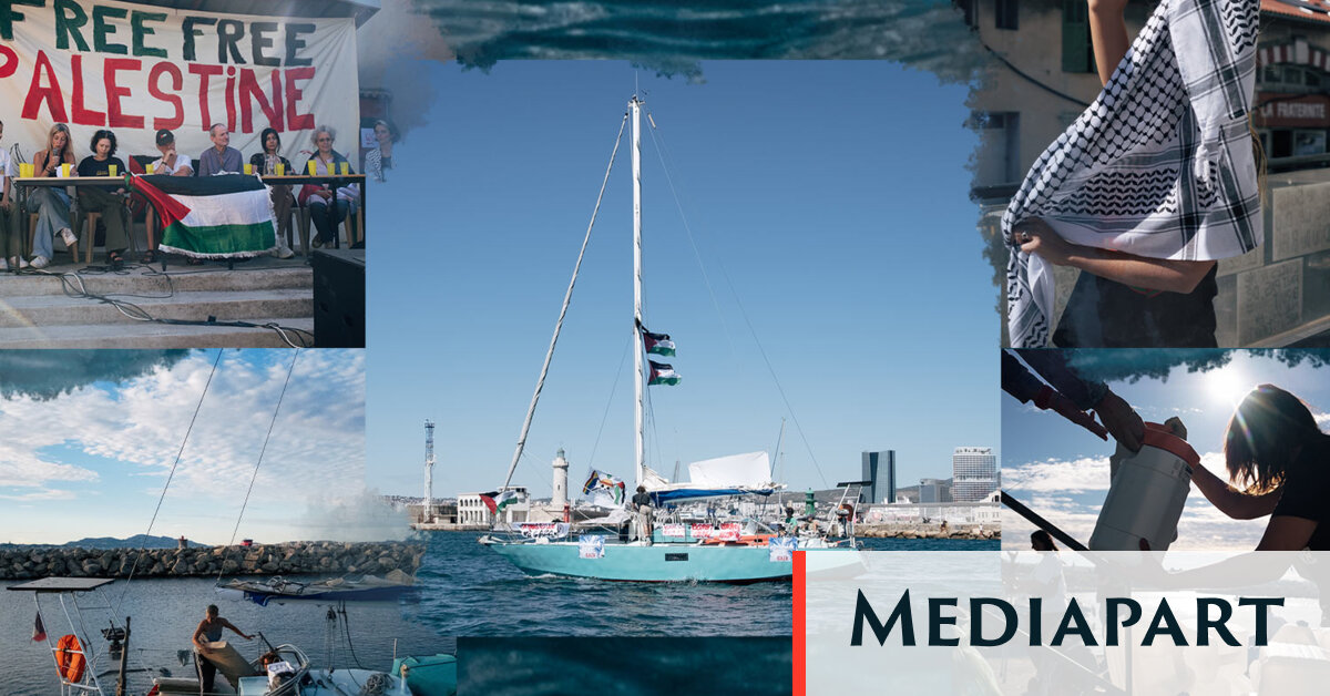 À Marseille, un bateau français prend la mer en soutien à Gaza - Mediapart
