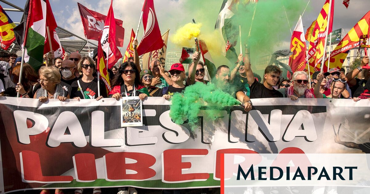Des dizaines de milliers de manifestants à travers l’Italie « contre le génocide à Gaza » - Mediapart