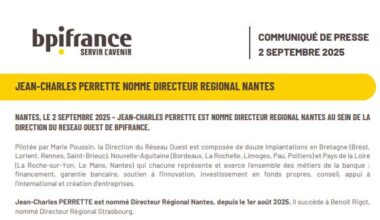 Jean-Charles Perrette nommé directeur régional Nantes - Bpifrance