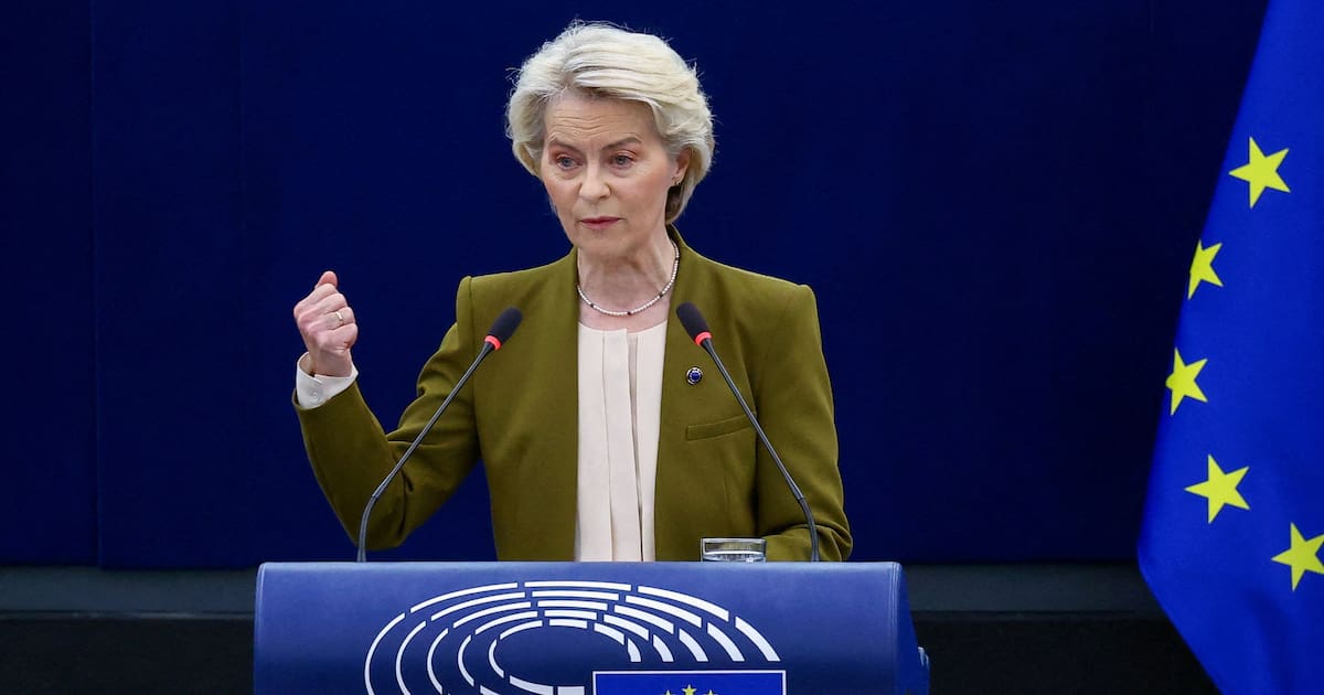 Devant les eurodéputés, Ursula von der Leyen assure que «l’Europe défendra chaque centimètre carré de son territoire» – Libération