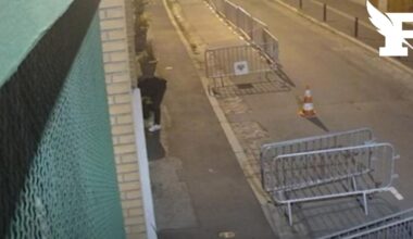 les images du suspect déposant une tête de cochon sur le pas de la mosquée de Montreuil