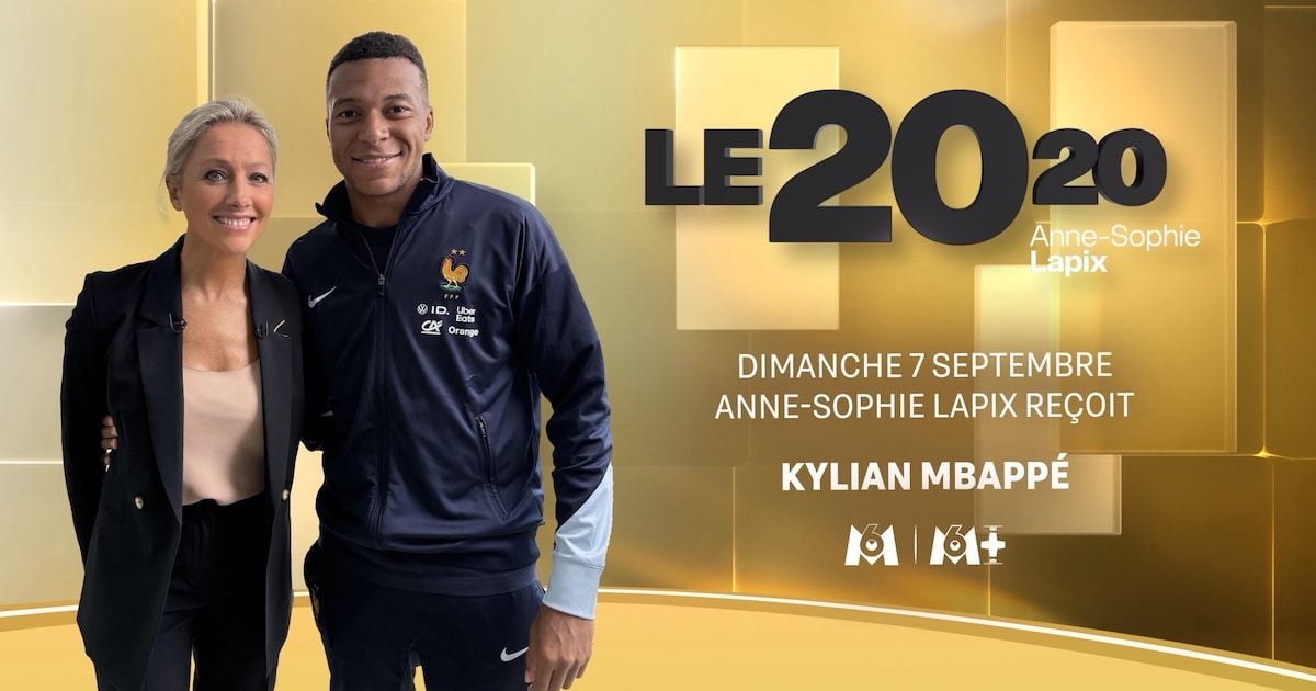 Le premier invité d'Anne-Sophie Lapix pour son interview du dimanche soir sur M6 sera… Kylian Mbappé