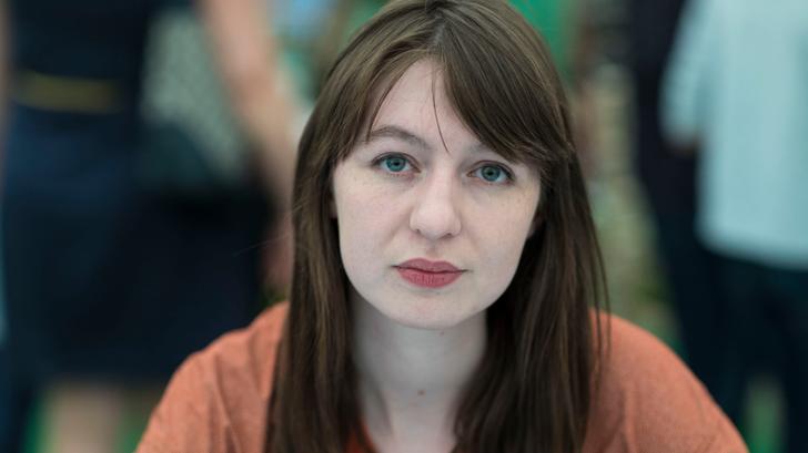Sally Rooney, ici au mois de mai 2017
à Hay on Wye, au Royaume-Uni.