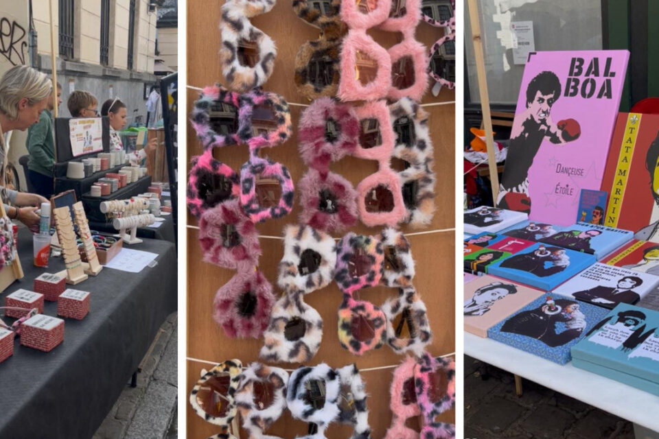 Un stand pop attire l'œil rue des Bouchers à Lille (Nord) : c'est l'oeuvre de familles lilloises.