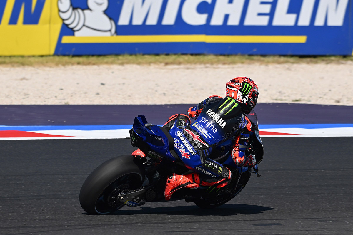 Un problème sur le pneu arrière explique la chute de Fabio Quartararo