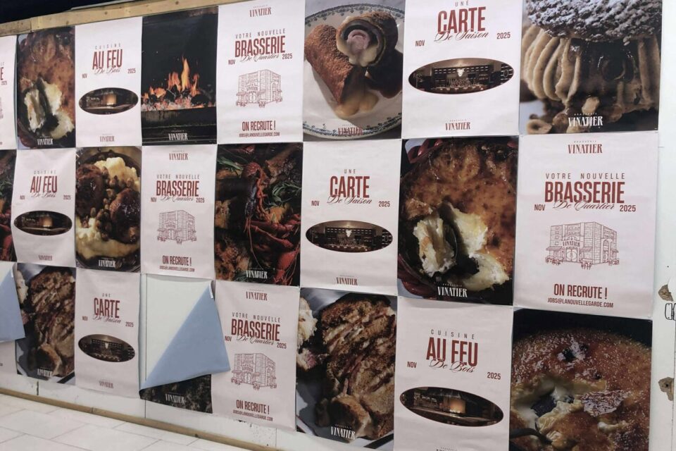 Les premières affiches qui annoncent l'ouverture de la Brasserie Vinatier sont en train d'éclore. 