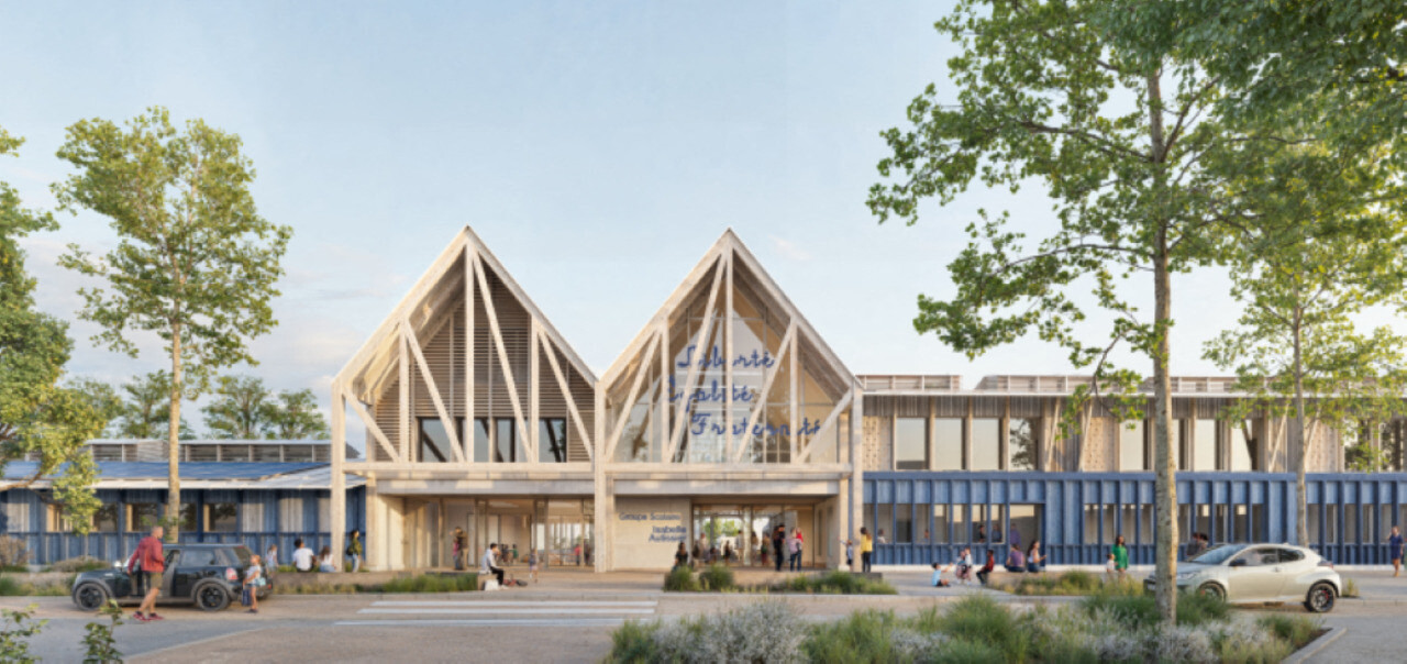 voici l'image de la future école dont on connaît l'architecte, un projet ambitieux