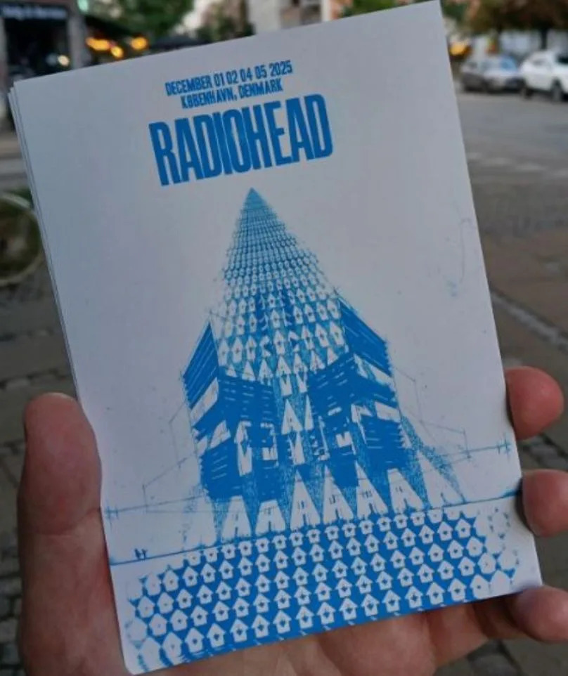 Les flyers annonçant le retour de Radiohead