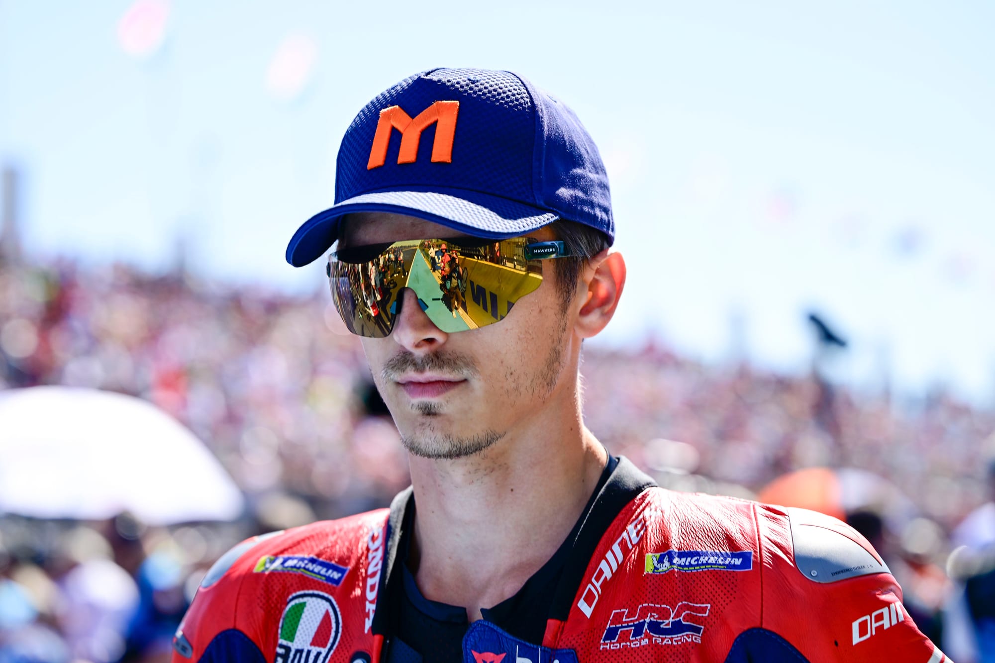 Luca Marini célèbre son retour après blessure avec Honda en MotoGP