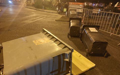 Blocage d'un pont à Lannion