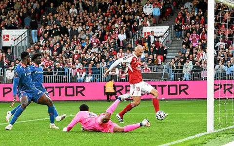 Ludovic Ajorque a inscrit le premier but de sa saison.