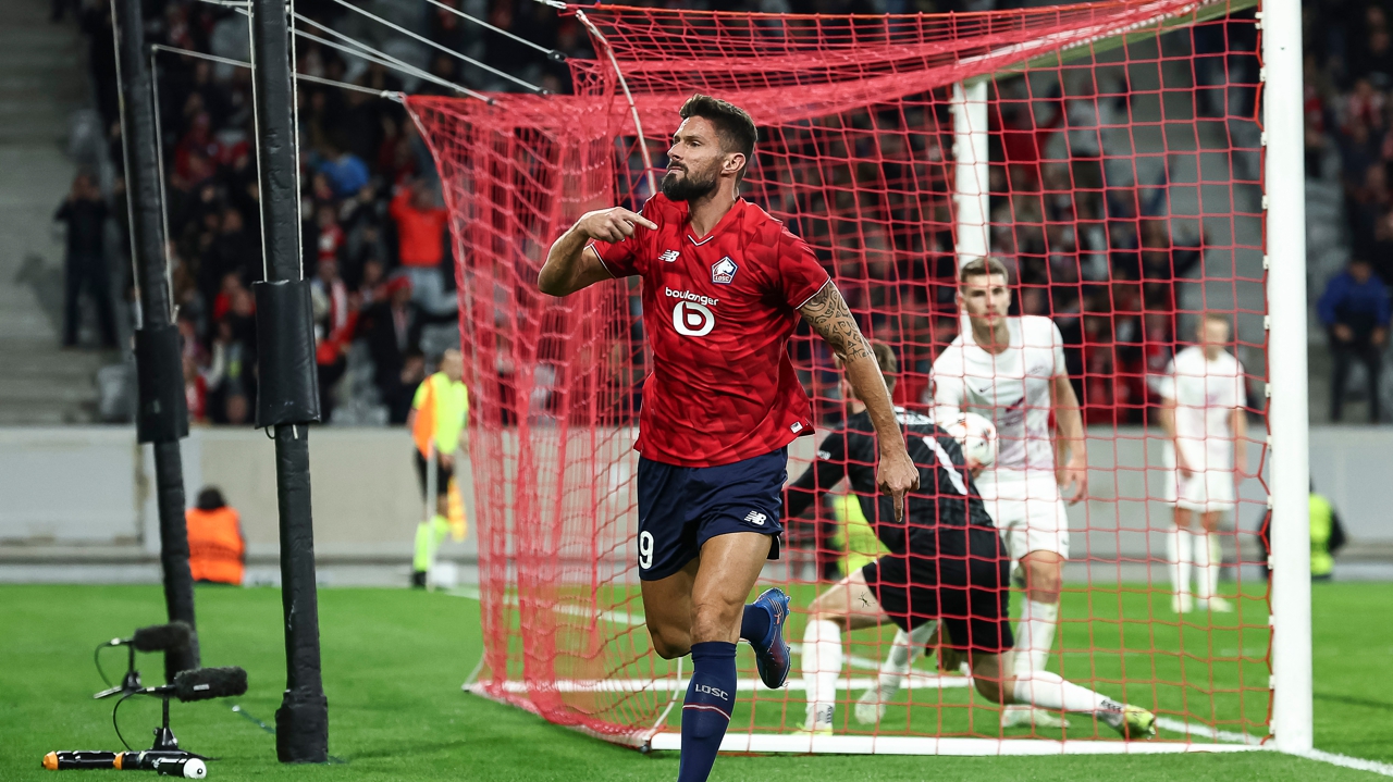 Olivier Giroud sauve Lille contre Brann Bergen