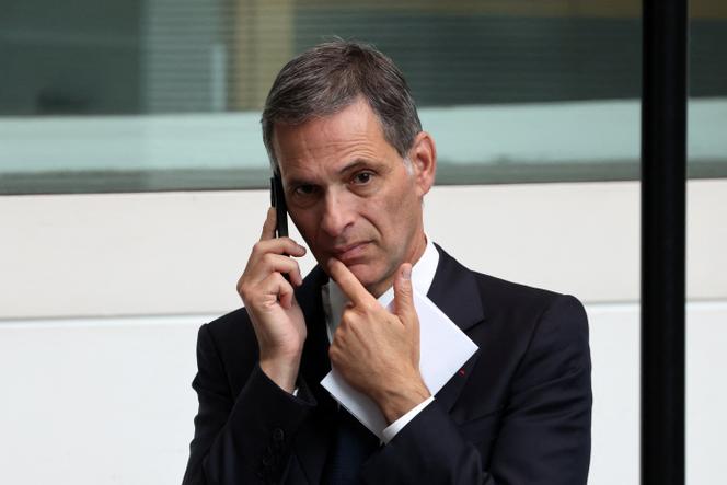 Le PDG de CMA CGM, Rodolphe Saadé, lors d’un sommet sur l’intelligence artificielle à l’Imperial College London, dans le centre de Londres, le 9 juillet 2025.