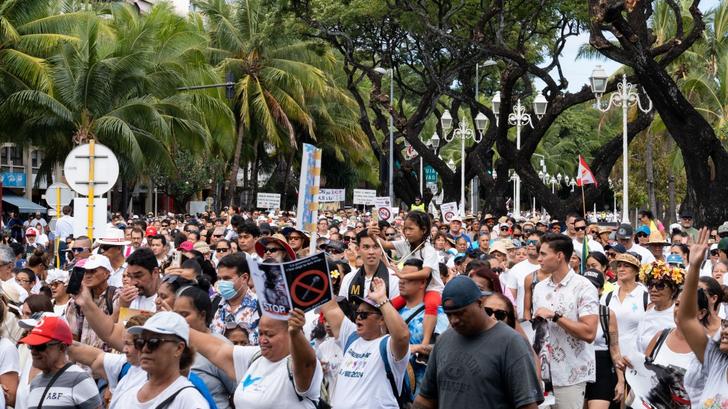 A Papeete, en Polynésie française, des milliers de personnes manifestent contre la méthamphétamine qui fait des ravages