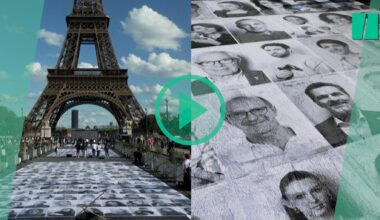 Face à la Tour Eiffel à Paris, une œuvre éphémère de JR pour une cause chère à Yannick Alléno