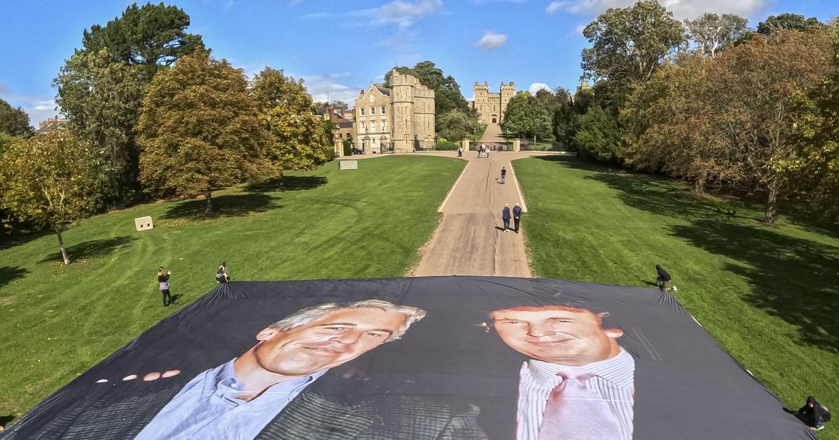 Des photos de Donald Trump avec Jeffrey Epstein projetées sur le château de Windsor