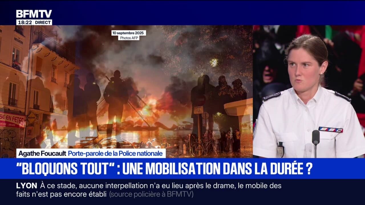 en dehors de Paris "19 policiers ont été blessés sur des opérations de déblocage", affirme Agathe Foucault, porte-parole de la Police nationale