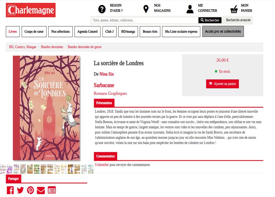 TOULON : "La sorcière de Londres", de Nina SIX