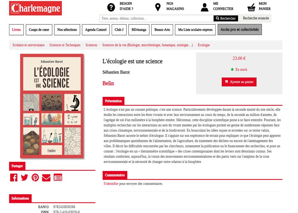 TOULON : "L'écologie est une science", de Sébastien BAROT