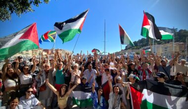 "On veut envoyer de l’espoir..." Au port de Nice, une centaine de personnes réunie ce dimanche pour soutenir le départ de la flottille pour Gaza depuis Barcelone