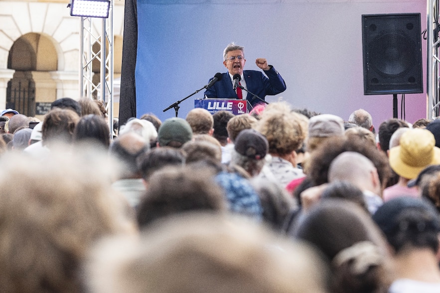 Meeting du leader de LFI Jean-Luc Mélenchon à Lille, le 6 septembre 2025 le 