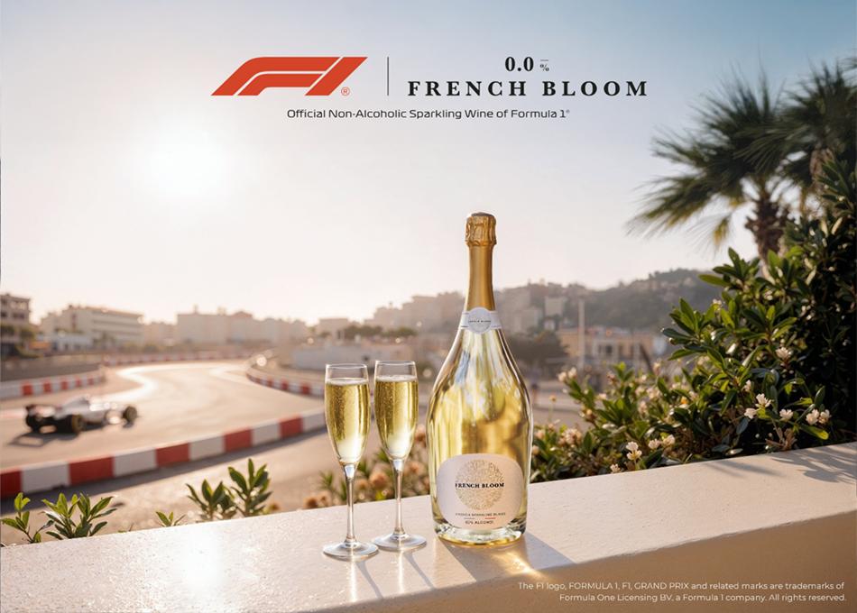 AUTOMOBILE : Formule 1® et French Bloom, le vin effervescent sans alcool partenaire officiel