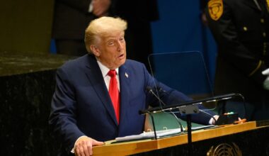 Le président américain Donald Trump s'adresse à l'Assemblée générale de l'ONU, le 23 septembre 2025 à New York