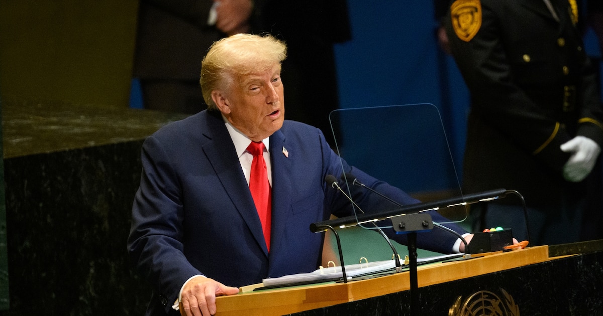 Le président américain Donald Trump s'adresse à l'Assemblée générale de l'ONU, le 23 septembre 2025 à New York