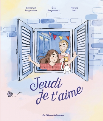 Couverture de l’album jeunesse « Jeudi je t’aime » (Casterman, 2025)