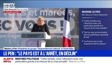 "L'homme malade de l'Europe, c'est la France", estime Marine Le Pen