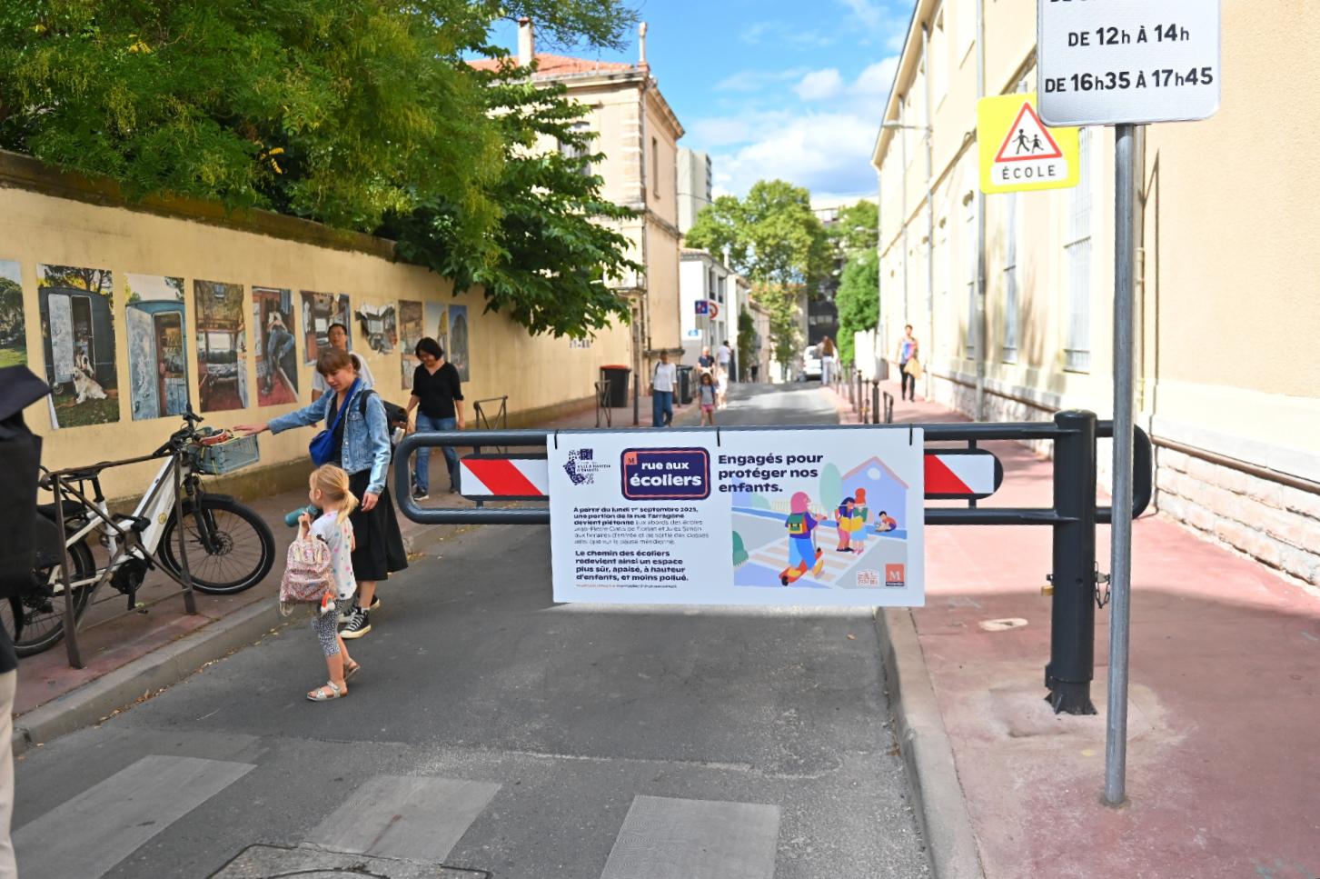 Montpellier : une rue aux écoliers pour sécuriser les abords des écoles Florian et Simon