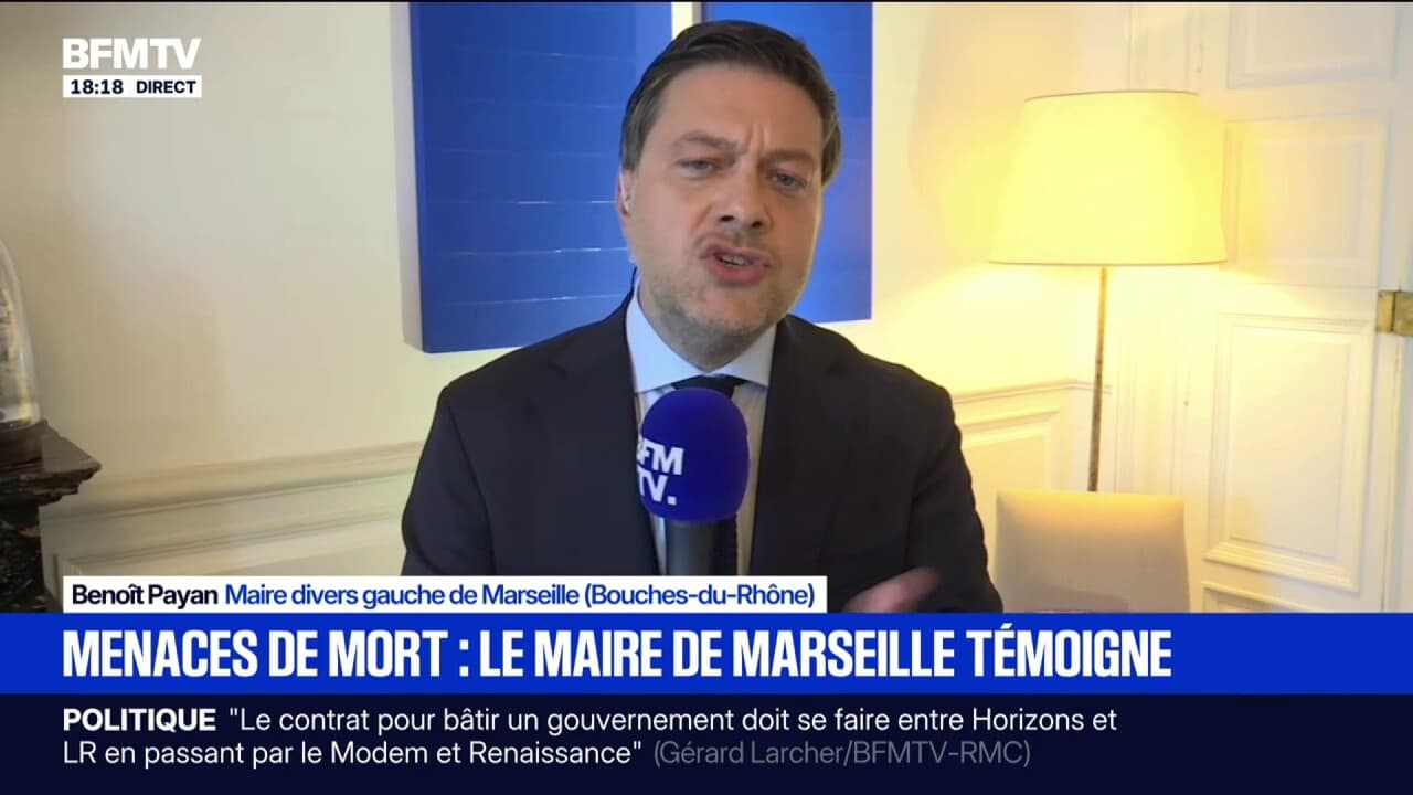 "Je ne me sens pas en danger, ces gens-là ne me font pas reculer", affirme Benoît Payan, maire de Marseille