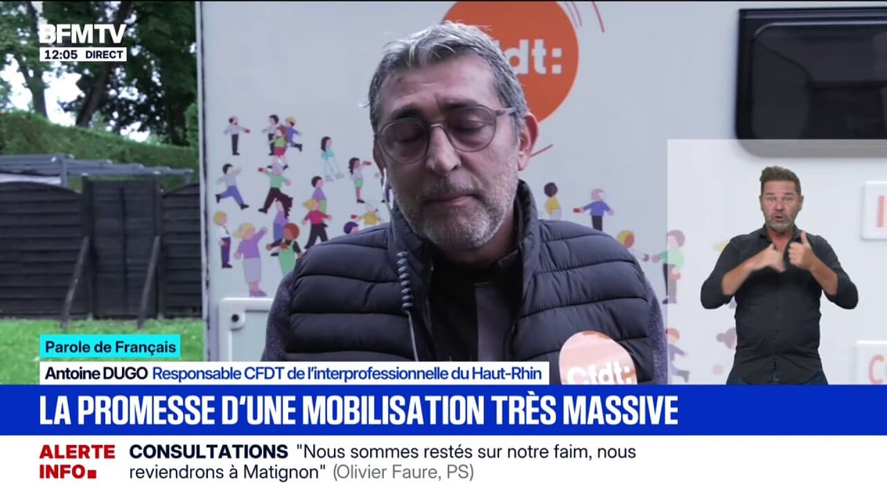 la manifestation sera "au même niveau" que les manifestations contre la réforme des retraites, estime ce responsable CFDT