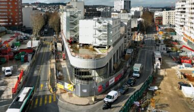 Chantier de construction du bâtiment de la gare et du « Grand Phare » d’Issy réalisé par l’agence Architecture Studio © Brunet Saunier Architecture / 16Prod / Société des grands projets