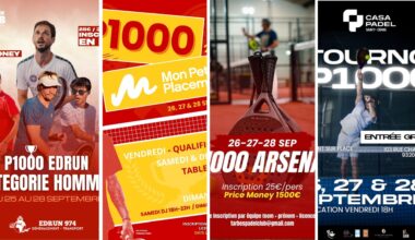 Où voir les P1000 Arsenal Padel Tarbes, Casa Padel Uno, VidaPadel Nancy et Endémik Club La Réunion