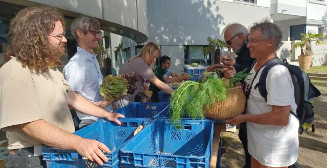 photo  tous les jeudis soir, à l’épi condorcet et à la maison hubertine-auclerc, les adhérents de l’amap de la lande assurent la distribution des différents paniers commandés pour une durée de six mois à un an.  ©  ouest-france 