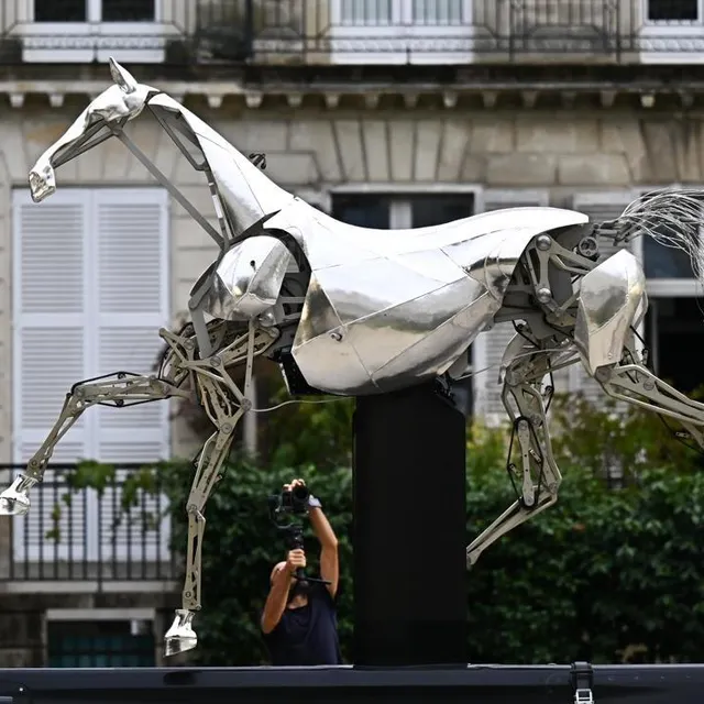 photo le cheval mécanique zeus a été conçu et réalisé par l’atelier nantais blam.  ©  franck dubray / ouest-france