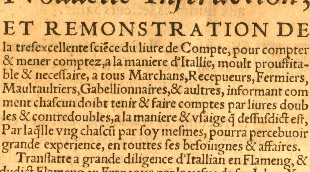 Un universitaire ligérien réédite le premier manuel de comptabilité datant du XVIe siècle