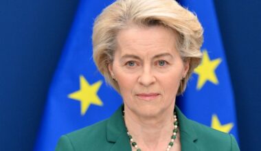 La présidente de la Commission européenne, Ursula von der Leyen, le 7 avril 2025 à Bruxelles