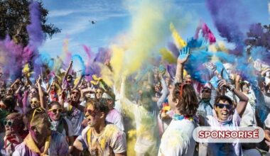 la course colorée fête 10 ans à Bordeaux