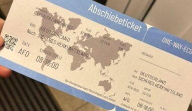 En Allemagne, des tracts de l’AfD en forme de «billet d’expulsion» envoyés à des personnes issues de l’immigration, une enquête ouverte – Libération