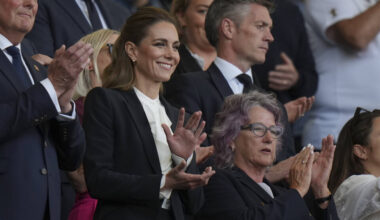 Kate lors du match Angleterre-Australie, à Brighton, le 6 septembre 2025, à l'occasion de la Coupe du monde féminine de rugby.