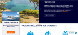 MSC - réservation avec un acompte de 50€