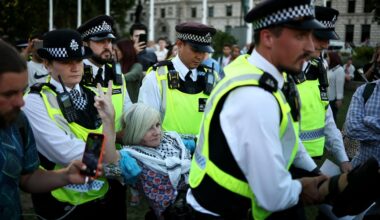 Des arrestations massives lors des manifestations propalestiniennes au Royaume-Uni