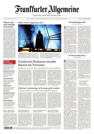 “Frankfurter Allgemeine Zeitung”, 9 septembre 2025