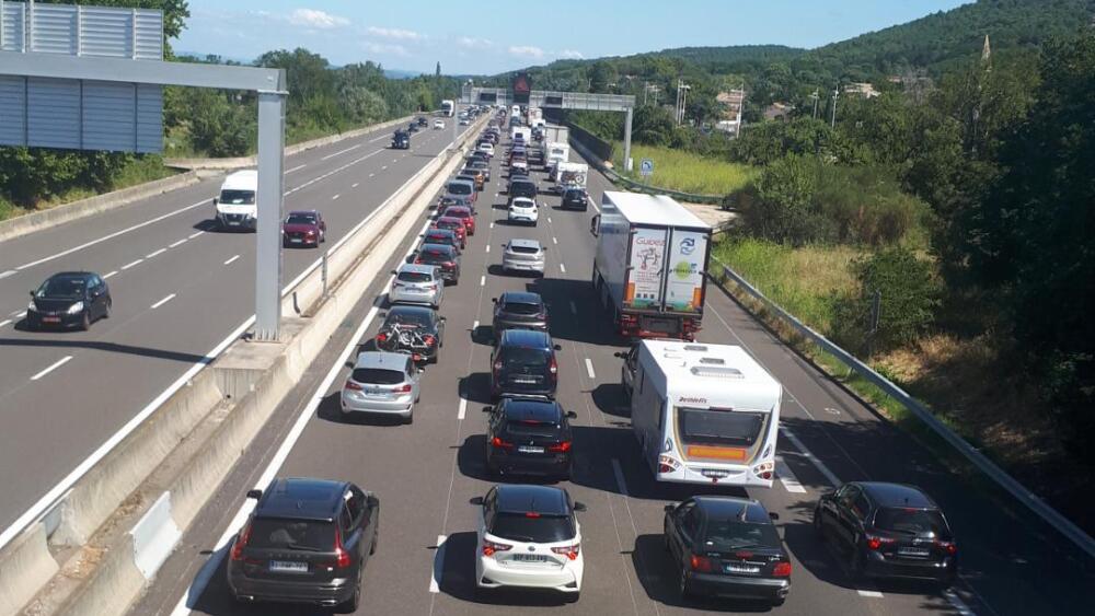 un accident sur l'A7 à hauteur de Plombières dans le sens Marseille-Lyon, 4 blessés